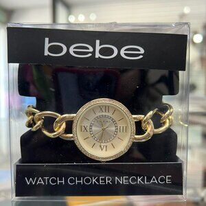 BEBE WATCH CHOKER NECKLACE - New and never worn